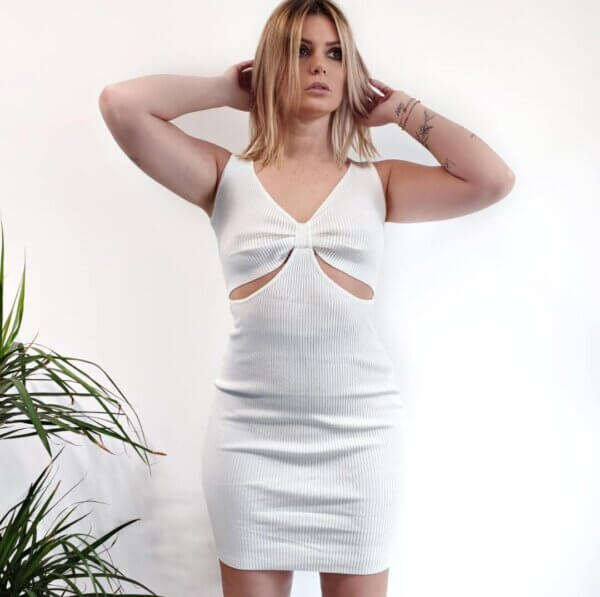meraki online shop abito indossato bianco cutout