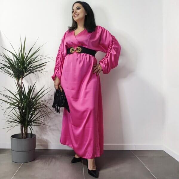 meraki online shop abito lungo indossato rosa