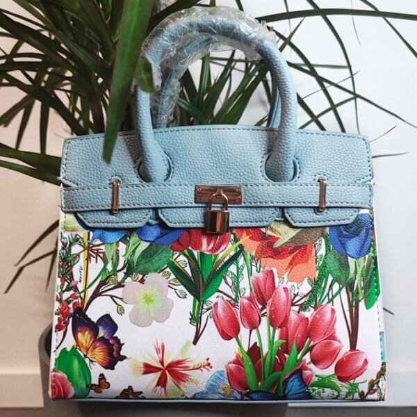 meraki online shop borse colore fiore borsefiori azzurro borsecolorate stile