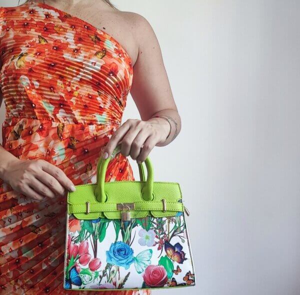 meraki online shop borse colore fiore borsefiori verde borsecolorate stile